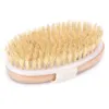Stock Bathing Soft Natural Bristle The Dry Skin Without Handle Wooden Bath Shower SPA Exfoliating Body Brush