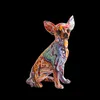 シンプルな創造的な水移動塗装部屋の色犬の装飾ホームエントランスワイン内閣オフィスの装飾樹脂工芸品220406