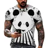 Summer Panda 3D Print Mens Tshirts Streetwear Shop Oneck Tops Tops Tees Men Clothing Негабаритная футболка для мужчин 6xl 220607