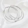 Orecchini Huggie a cerchio 2022 Gioielli alla moda europei e americani Metallo esagerato Doppio cerchio per le donne GiftsHoop