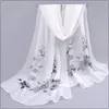 Spring And Summer Women Scarf Pashmina Shawl Printed Cape Silk Chiffon Polyester Tippet Muffler 60 160cm