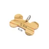 Sacca da 50 pezzi Parte ID in legno Tags Nome pet Dog Tag anti-Lost ID personalizzato Cat ID Cucciolo Calco Talline