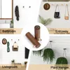 Haken Schienen Holz Wand Walnuss Messing Handtuch Mantel hängen Halter Eingang natürliche Holz Home Dekoration HangerHooks