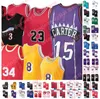 Mens Vince Carter 3 15 Allen Iverson Jersey Steve Nash 농구 유니폼 레지 밀러 찰스 바클리 데니스 로드먼 23 Michael Tracy McGrady 레트로 페니 하드