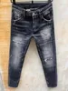 Jean Mens Jeans Denim Jean Black Ripped Pants Pour Hommes Hommes S Italie Mode Biker Moto Rock Reviv Dsquare 2 S Dsq2s Dsqs Cyk