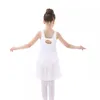 Dancewear Short Sleeve Ballet Tutu Children Gymnastics Leotards Children Dance Dress Kids Performance Wear