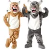 Yrke Wildcat Bobcat Mascot Mascot Costumes Halloween Cartoon Adult Size Grey Tiger Fancy Party Dress