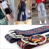 Cinture Il modello vende bene Boho Girl Cintura di tela stampata su entrambi i lati Decorazione di moda femminile Semplice tempo libero Joker Pantaloni lunghi GirdleBelts