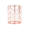 Storage Bottles Hollow Rose Gold Metal Pen Pencil Stationery Holder Makeup Brush Cosmetic Organizer Metal Storage Box Lipstick Container Decor 202200607 D3