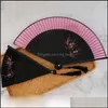 Вечеринка для любимостей поставлять праздничный домашний сад китайский стиль сливовой шифоновый шифоновый складной ткань Свадебная рука с цветочными женщинами
