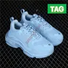 2022 Designer trippel-s plattform fritidsskor beige ljusblå pastell vit fluo grön rosa trippel svart silver röd rosa guld flerfärgade lyxiga män kvinnor sneakers