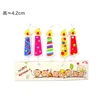 Candles Partido Infantil Aniversário de Velas Bolo de Bolo de Bolo de Decoração Cor de Decoração de Color Letra Makaron Twist Thread Lovely CandleCandles