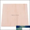 Craft Tools Arts Crafts Gifts Home Garden 10Pcs 100X100X2Mm Wooden Plate Model Balsa Wood Sheets Diy House Ship Aircraft Drop Delivery