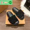 Designer slipper with box luxury sandal men women shoes Pool Pillow Comfort Embossed Mules copper triple black pink ivory summer f4779375