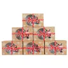 8 pcs papel kraft Natal cookie caixas de presente Papai Noel presentes sacos Feliz Natal decorações para casa Navidad Ano 220420