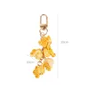 Keychains Dayoff Lovely Popcorn Keychain Keyring For Women Girl Jewelry Simulated Food Cute Car Key Holder Charm Couple Gift K89Keychains Fi