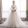 New bride French wedding dress retro lace slimming out gauze simple dream trailing forest series plus size Wed Dresses Vestido de novia