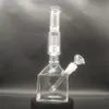 14 Inches Hookah Bong Glass Dab Rig Clear Pure Cube Base Water Bongs Smoke Pipes 14mm Female Joint