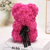 Valentijnsdag Gift 25cm Red Rose Teddy Bear Rose Flower Artificial Decoration Christmas Gifts Women Valentines Gift286O3943701