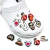 100pcs/set Evil Eyes Texas Mexican Pattern Croc Jibz 2d Soft PVC Accesorios de calzado de anime Pins Clog Botones de zapatos Decoraciones Fit de pulseras para niños Sandalias