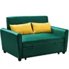 Divano moderno da 55" in velluto con letto estraibile con 2 cuscini Schienale regolabile per piccoli spazi Green Sets