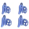 Cage de chasteté de résine légère bleue avec 4 anneaux de courbe pour couple Bondage mâle pénis anneaux BDSM jouets sexuels
