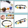 Beaded Strands Bracelets Jewelry Universe Galaxy The Eight Planets Bead Men Women Star Beads Stretch Bracelet Drop Delivery 2021 Izbtt