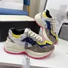 Scarpe casual con suola spessa da donna Sneaker da viaggio con lacci in pelle 100% pelle bovina fashion designer da donna Scarpe da ginnastica da uomo Lettere sneakers con plateau da palestra Taglia grande 35-45K2