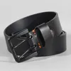 Riemen 4.4 cm heren met dubbele gat lederen riem casual retro handgemaakte luxe luxe twee-klauw pin buckle design jeansbelt