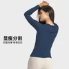 Sports Fitness Long Sleeve Top Gym Clothes Women's Slim High Elastic Waist Yoga Shirt Running Workout Exercise Suit