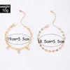 2022 Charmes Key Keklet Golf Wafer Singestone Foot Foot Chain Ajustement Bohemian Jewelry Gift For Women Men 2PCS / SETS