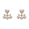 Fashion Love Peach Heart Pildel Front et dos boucle en ramine brillant boucles d'oreilles enveloppe simples de boucles d'oreilles exquises bijoux