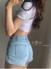 WOMENGAGA Summer Korean Sweet Girl Ruffle Bandage Navel T Shirt Short Sleeve Tees Tops Sexy Women Skinny Tshirt Top RV95 220411