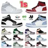 2024 Jumpman Basketball shoes 1 1s Trainers Mid Sneakers High OG Dark Mocha Mens Womens Chicago Toe White Hyper Royal Sports Grey Camo Carbon