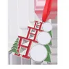 Sublimacja biała puste metalowe dekoracje świąteczne Transfer ciepła Święty Mikołaj wisiorek
