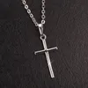 20Pcs Fashion Christian Jesus Cross Necklaces Simple Cross Pendants For Women Men Jewelry Gifts