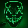 Máscara de Halloween liderou máscaras engraçadas O ano da eleição de purga Great Festival Cosplay Forties Máscara de festa BBA13462