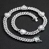 Bijoux Hip Hop Grand Amour Coeur Tennis Chaîne Cubaine Neclakes Bracelets Bracelets De Cheville Bling Luxueux Collier De Diamants pour femmes fille Cadeau D'anniversaire