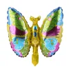 50pcs/conjunto de inseto desenho animado borboleta auto-estilizada alumínio balão de alumínio atividades ao ar livre foto de brinquedo de brinquedo de aniversário decoração de festa de aniversário