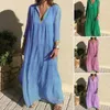 Robes décontractées Femmes douces Robe longue Vêtements d'été Boho Style Lâche Imprimé Pour VacationCasual