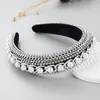 Luxury Baroque Full Diamond Pearl Svamp Headband Fashion Hair Accessoarer Kvinnors Trendiga Prom HairBand Söt Hårhål Huvudbonader