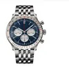 Nacitimer B01 Fashion Business Chronograaf 47 MM Wijzerplaat Panda Eye Riem heren Quartz Polshorloge horloges2760