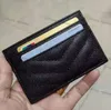 2022 Designer neue Mode Karte Frau Mini-Geldbörse Geldbörse Farbe echtes Leder Kieseltextur Damen Luxus schwarze Geldbörse mit Box
