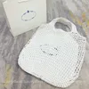 Borsa tote in paglia vuota Borse per la spesa da donna stilista di moda Borsa da spiaggia a tracolla intrecciata in rafia estiva