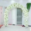 Personnalisez la conception en forme d'arc de fleurs de cerisier blanches de décoration de partie pour la toile de fond de mariage