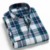 Hombre Camisas a cuadros Algodón Chemise Blusas masculinas Casual Manga larga Camisa formal de negocios Ropa para hombre 220813