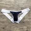 Calcinha masculina sexy tanga colorida bris respira macia de costas abertas