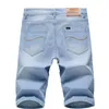 Pantaloncini di jeans da uomo estivi Classico nero blu Sezione sottile Pantaloncini di jeans casual da lavoro slim moda maschile Marca 220606