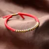 Bracelets porte-bonheur en fil tibétain, pour femmes et hommes, nœuds faits à la main, corde colorée Budda