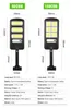 Solar Street Light Outdoor Wall Lamp Waterproof 3 Modes PIR Motion Sensor Garden Patio Porch Garage Security Lighting